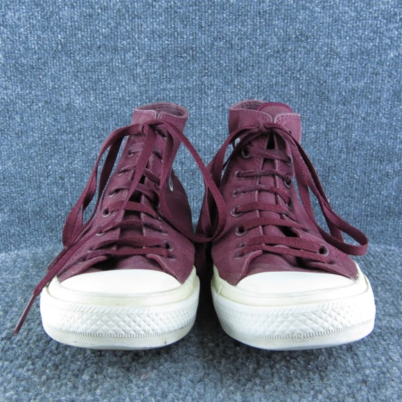 Converse‎ Mid All Star Men Sneaker Shoes Size 9 Medium Maroon Fabric Lace Up - Picture 2 of 9